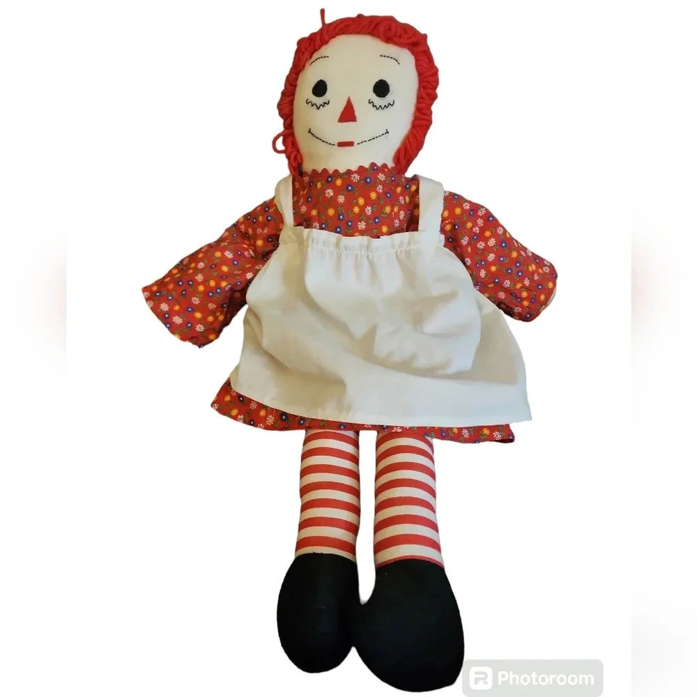 Vintage Homemade Raggedy Ann doll Handmade Condition 25" Annabelle Like Horror